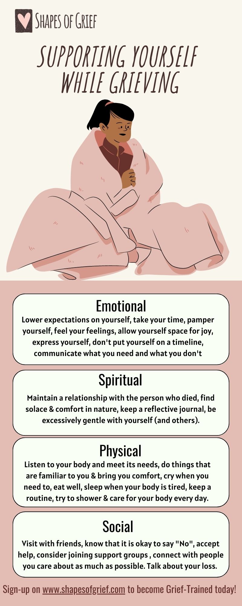 Supporting Yourself While Grieving Infographic